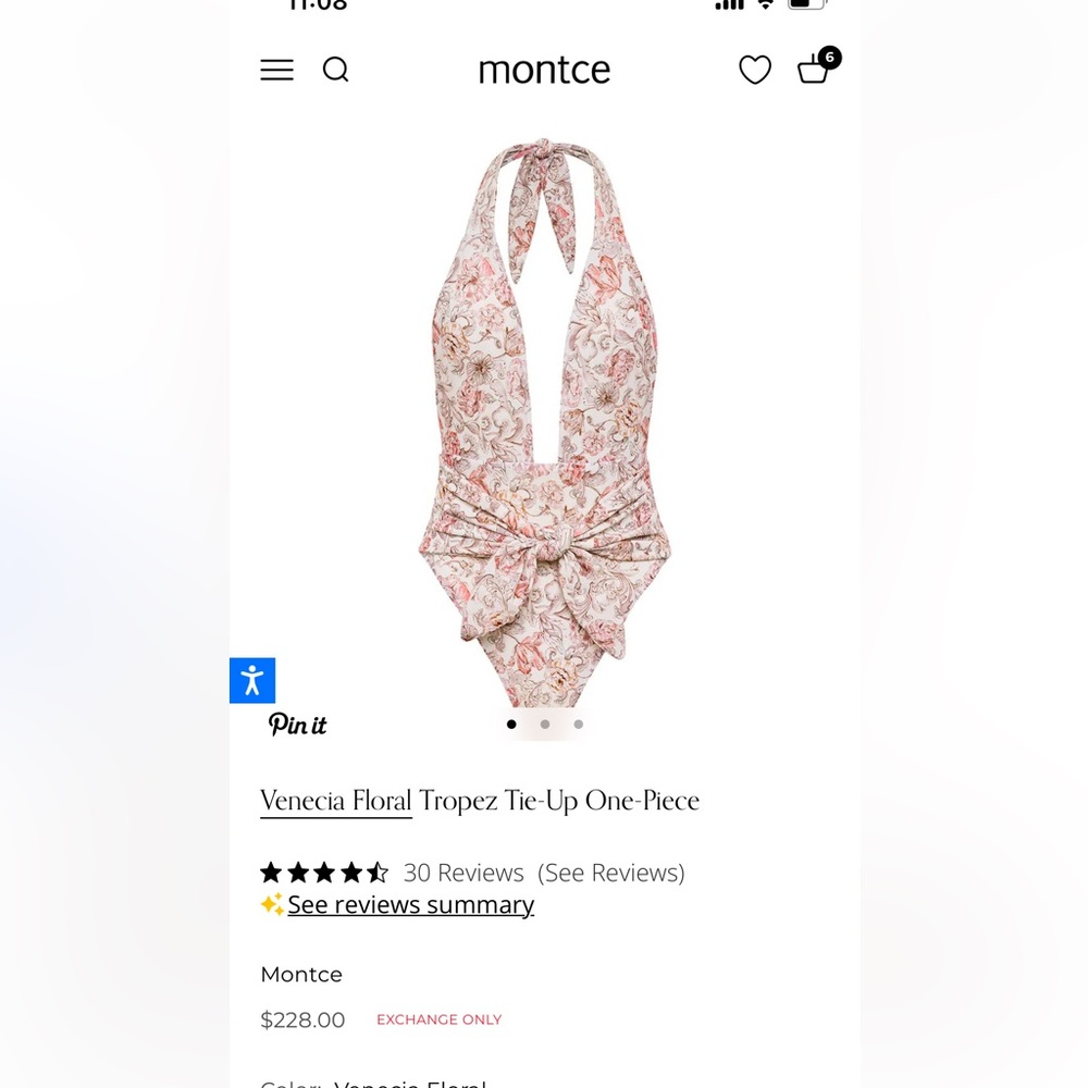 Montce St. Tropez One piece WITH matching mini- never been worn with tags!